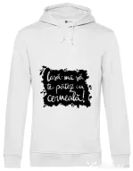 Hoodie barbat cu gluga Te patez cu cerneala Alb
