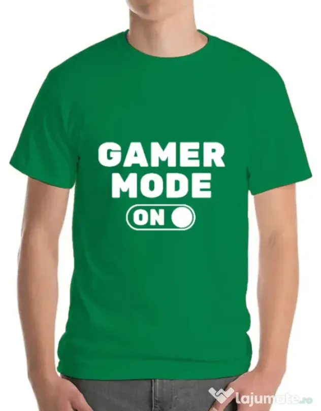 Tricou ADLER barbat Gamer mode on Verde mediu