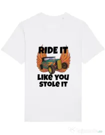 Tricou STANLEY STELLA barbat Ride it like you stole it Alb