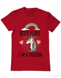 Tricou ADLER barbat Bitch Please Rosu