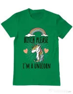 Tricou ADLER barbat Bitch Please Verde mediu