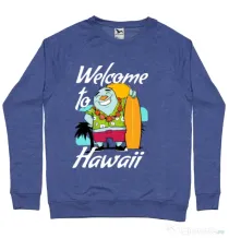Bluza ADLER barbat Welcome to Hawaii Albastru melanj