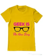 Tricou ADLER barbat Geek is the new sexy Galben