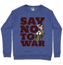 Bluza ADLER barbat Say no to war Albastru melanj