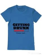 Tricou ADLER barbat Getting drunk Albastru azuriu