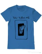 Tricou ADLER barbat You turn me on Albastru azuriu