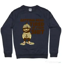 Bluza ADLER barbat Tired of your shit Denim inchis