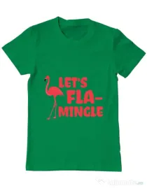 Tricou ADLER barbat Let’s flamingle Verde mediu