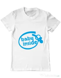 Tricou ADLER barbat Baby inside Alb
