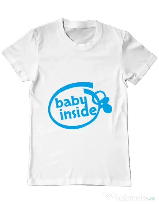 Tricou ADLER barbat Baby inside Alb