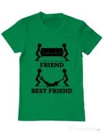 Tricou ADLER barbat Best friend Verde mediu