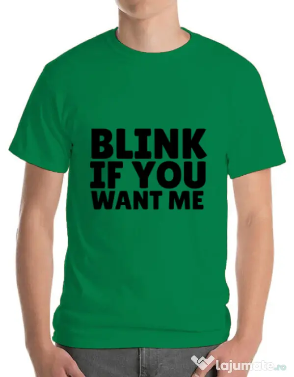 Tricou ADLER barbat Blink if you want me Verde mediu