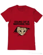 Tricou ADLER barbat Ceiling cat Rosu