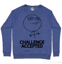 Bluza ADLER barbat Challenge Accepted Albastru melanj
