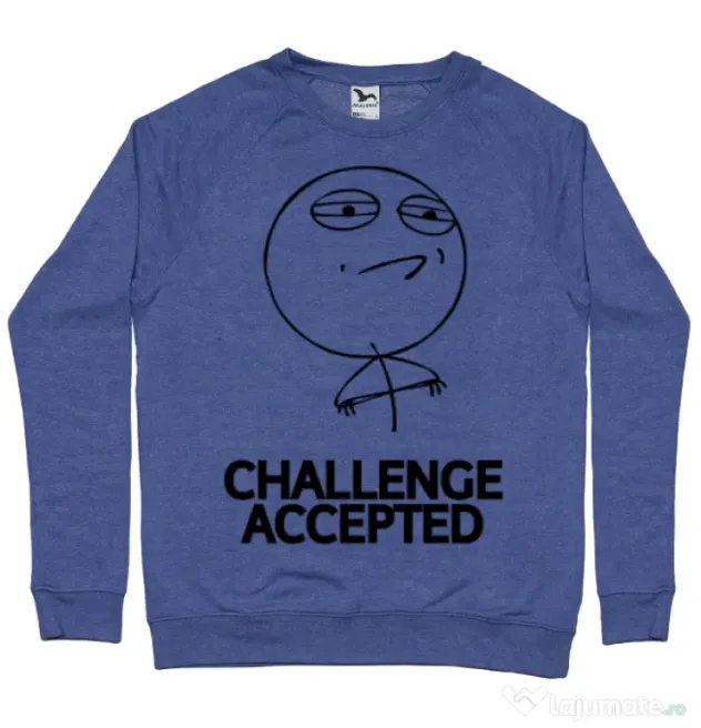 Bluza ADLER barbat Challenge Accepted Albastru melanj