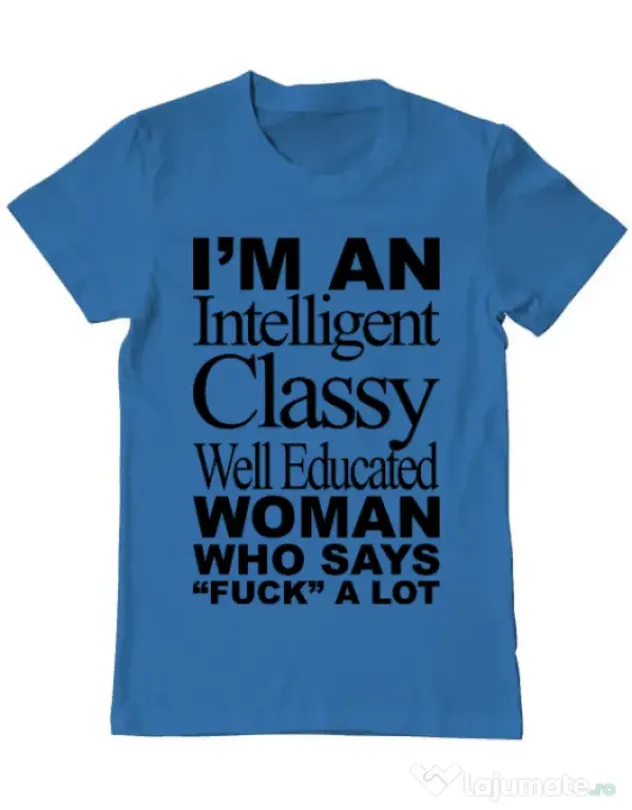Tricou ADLER barbat Classy Woman Albastru azuriu