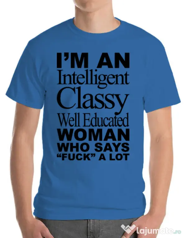 Tricou ADLER barbat Classy Woman Albastru azuriu