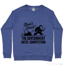 Bluza ADLER barbat Don't steal Albastru melanj