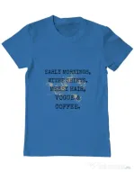 Tricou ADLER barbat Early mornings Albastru azuriu