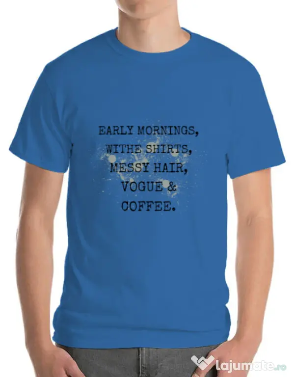 Tricou ADLER barbat Early mornings Albastru azuriu