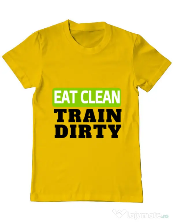 Tricou ADLER barbat Eat clean Galben