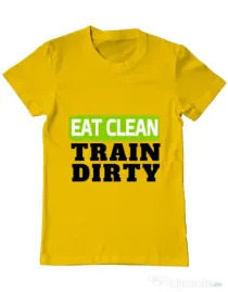 Tricou ADLER barbat Eat clean Galben