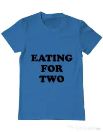 Tricou ADLER barbat Eating for two Albastru azuriu