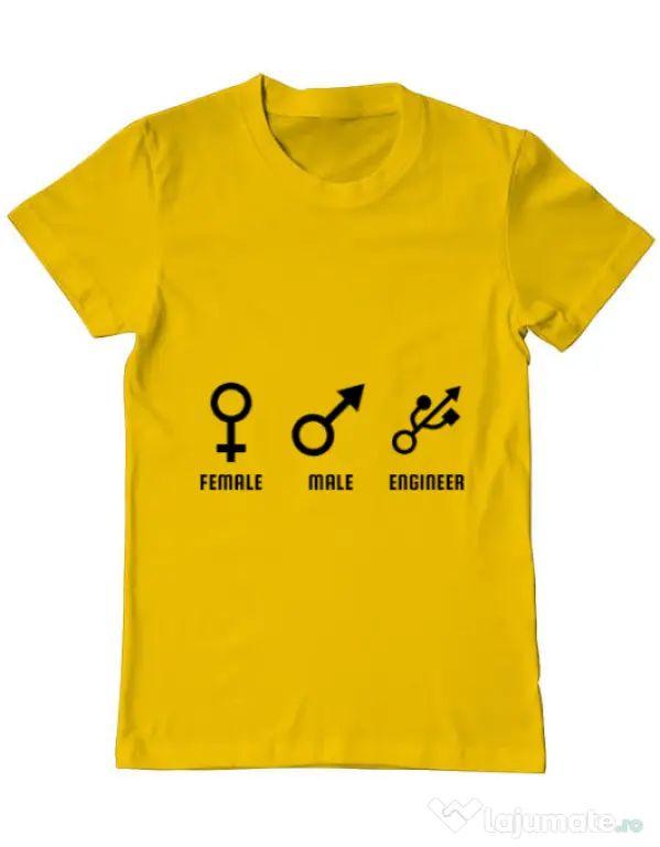 Tricou ADLER barbat Engineer sign Galben