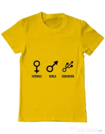 Tricou ADLER barbat Engineer sign Galben