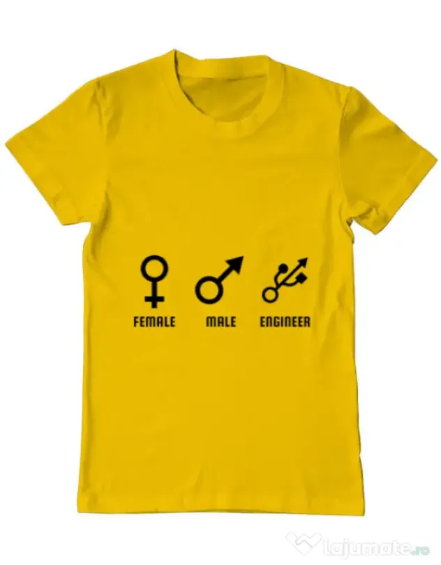 Tricou ADLER barbat Engineer sign Galben