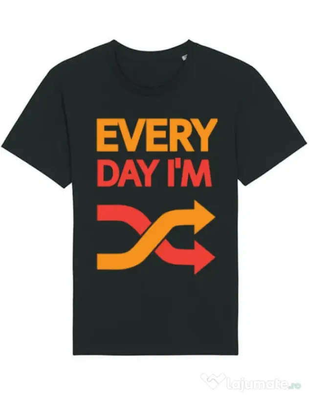 Tricou STANLEY STELLA barbat Every day i'm shuffling Negru