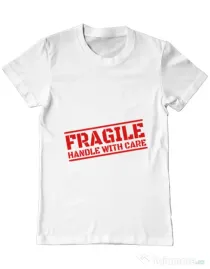 Tricou ADLER barbat Fragile Alb