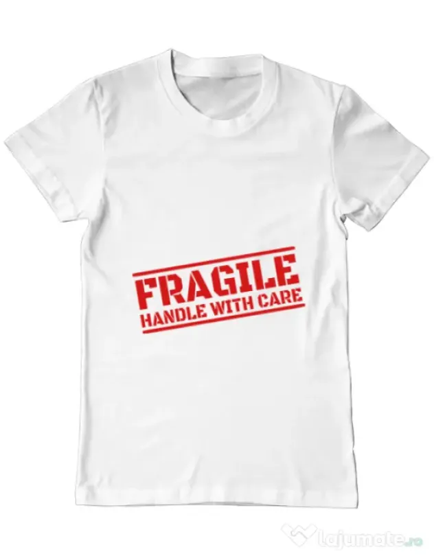 Tricou ADLER barbat Fragile Alb
