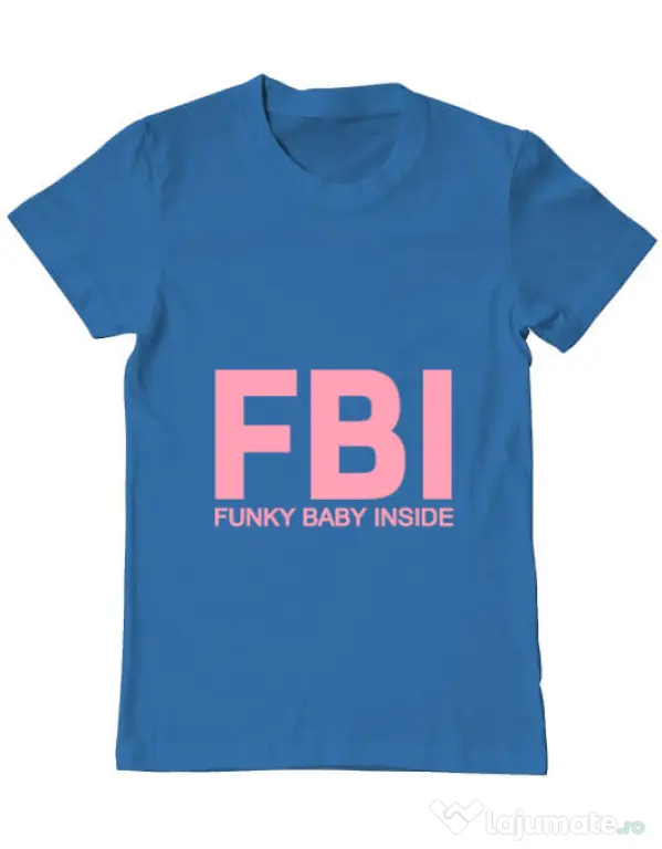 Tricou ADLER barbat Funky baby inside Albastru azuriu