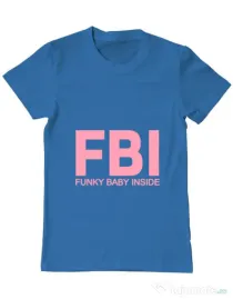Tricou ADLER barbat Funky baby inside Albastru azuriu