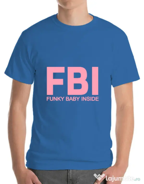 Tricou ADLER barbat Funky baby inside Albastru azuriu