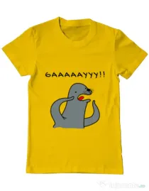 Tricou ADLER barbat Funny seal Galben