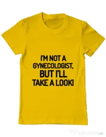 Tricou ADLER barbat Gynecologist Galben