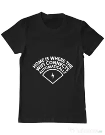 Tricou ADLER barbat Home wifi Negru