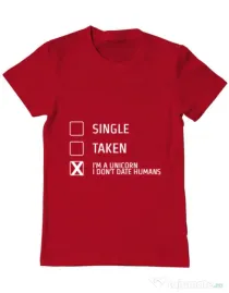 Tricou ADLER barbat I'm a unicorn Rosu