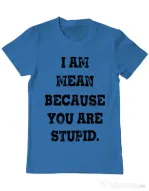 Tricou ADLER barbat I am mean Albastru azuriu