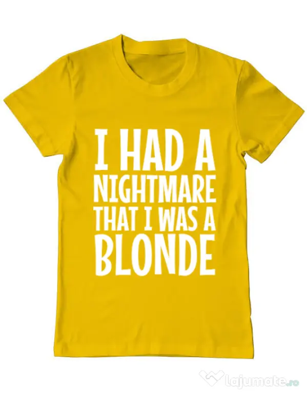 Tricou ADLER barbat I had a nightmare Blonde Galben