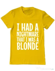 Tricou ADLER barbat I had a nightmare Blonde Galben