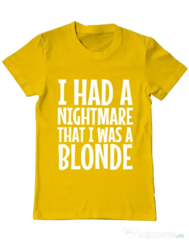 Tricou ADLER barbat I had a nightmare Blonde Galben