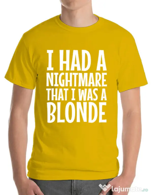 Tricou ADLER barbat I had a nightmare Blonde Galben