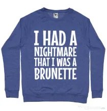 Bluza ADLER barbat I had a nightmare Brunette Albastru melanj