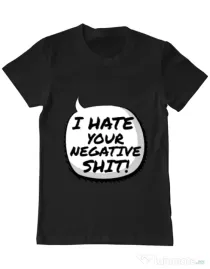 Tricou ADLER barbat I hate your negative shit Negru