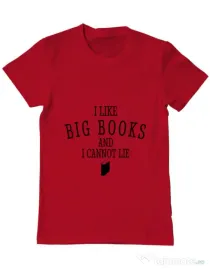 Tricou ADLER barbat I like big books Rosu