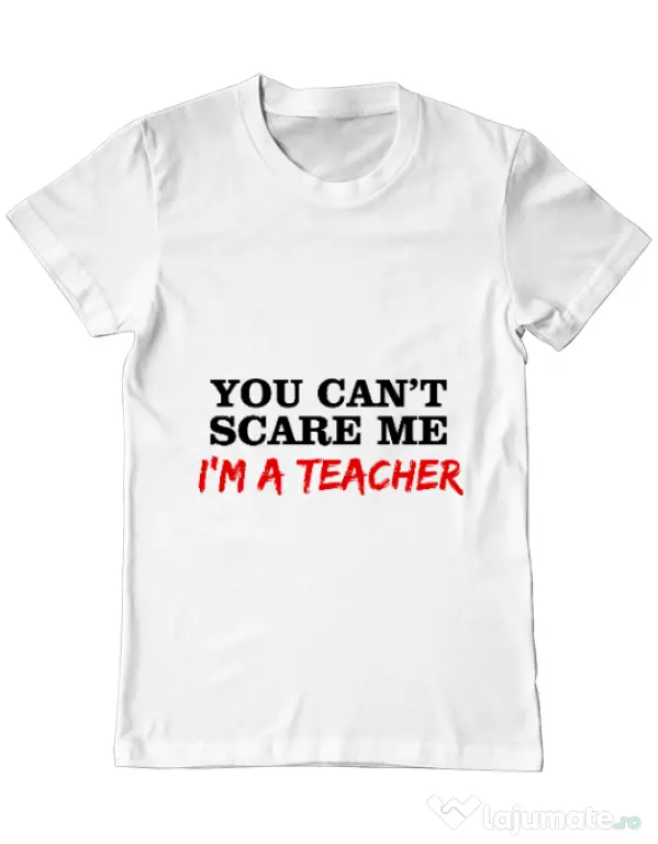 Tricou ADLER barbat I'm a teacher Alb
