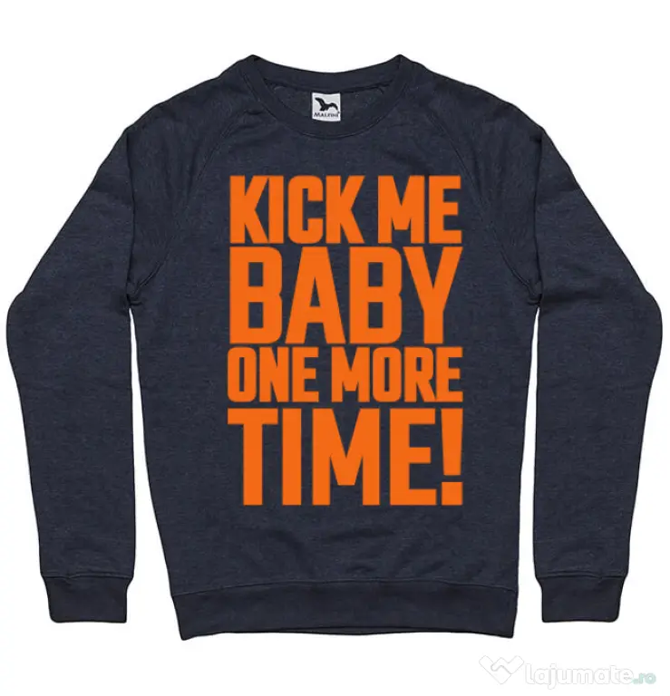 Bluza ADLER barbat Kick me baby Denim inchis